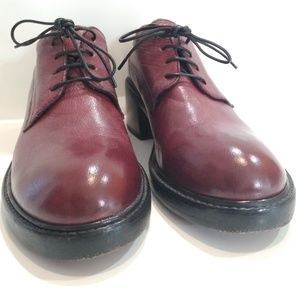 MOMA Leather Oxford Lace-Up Shoes Heels Size 8-8.5